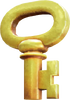 Artwork of a key from Super Mario Odyssey.