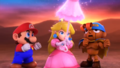 Geno, Mario, and Peach performing Spare-Us-All