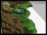 The fourth hole of Boo Valley from Mario Golf (Nintendo 64)