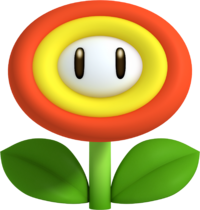 Artwork of a Fire Flower for New Super Mario Bros. 2
