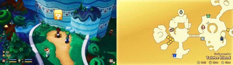 First ? block in Twistee Island from Mario & Luigi: Brothership