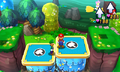 Mario and Luigi on Seesaw Mushrooms