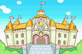 Princess Peach's Castle in the Japanese version. The Mushroom motifs are different.