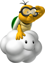 Artwork of a Lakitu in New Super Mario Bros. (later used in Super Mario Run)