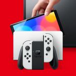 The OLED model of the Nintendo Switch
