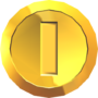 Rendered model of a Coin in Super Mario Galaxy.