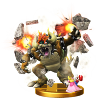 Giga Bowser's trophy render from Super Smash Bros. for Wii U