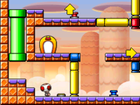 A screenshot of the template level for Special Kit 1 from Mario vs. Donkey Kong 2: March of the Minis.