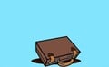 Wario accidentally tripping and dropping the suitcase