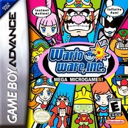 North American box art for WarioWare, Inc.: Mega Microgame$!