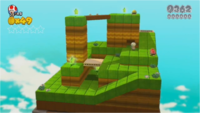 An Adventures of Captain Toad Level. The picture of a Red Toad was changed to the Toad Brigade Captain's photo in the final version.