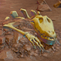 A Crockoid skeleton before being reanimated