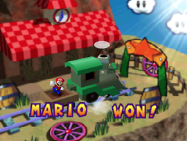 A minigame ending from Mario Party 3