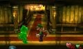 Gooigi and Luigi exploring the mansion
