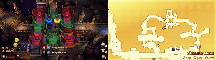 Blocks 7-8 in Offandon Island from Mario & Luigi: Brothership