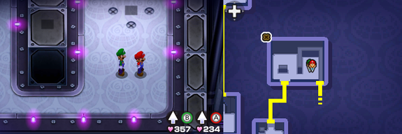 Location of the seventeenth, eighteenth and nineteenth beanholes in Peach's Castle.