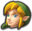 Link's head icon in Mario Kart 8 Deluxe.