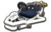 Thumbnail of white Mii's Pipe Frame (with 8 icon), in Mario Kart 8.