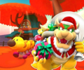 The course icon with Bowser (Santa)