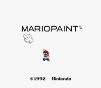 Title screen for Mario Paint.