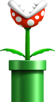 Artwork of a Piranha Plant in New Super Mario Bros. Wii