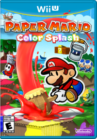 North American boxart of Paper Mario: Color Splash.