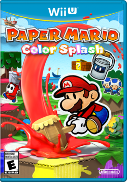 North American boxart of Paper Mario: Color Splash.