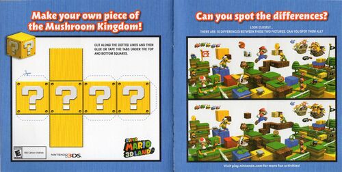 Spread of the eleventh and twelfth pages in the Play Nintendo Activity Book