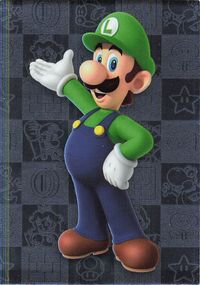 Luigi silver card from the Super Mario Trading Card Collection