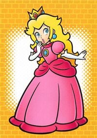 Peach line drawing card from the Super Mario Trading Card Collection