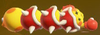 Squared screenshot of a red Pokipede from Super Mario Bros. Wonder.