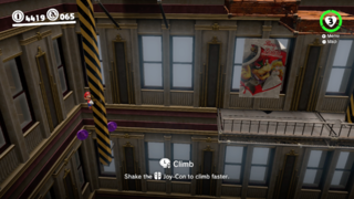 At the base of a striped pole in the New Donk City Hall Interior. (2)