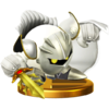 Meta Knight's trophy render from Super Smash Bros. for Wii U