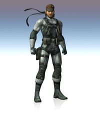Original render of Solid Snake for Super Smash Bros. Brawl