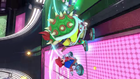 Mario, Bowser, and Luigi Spin Boosting off of each other.