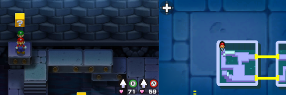 Seventh block in Toad Town of Mario & Luigi: Bowser's Inside Story + Bowser Jr.'s Journey.