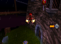 A red Banana Balloon in Creepy Castle.