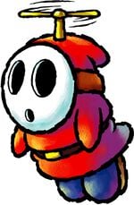 Artwork of a Fly Guy in Yoshi Topsy-Turvy (later reused for Yoshi Touch & Go and Yoshi's Island DS)