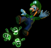 Greenies throwing Luigi in the air