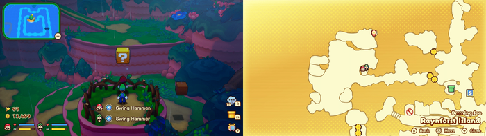 22nd block in Raynforst Island from Mario & Luigi: Brothership