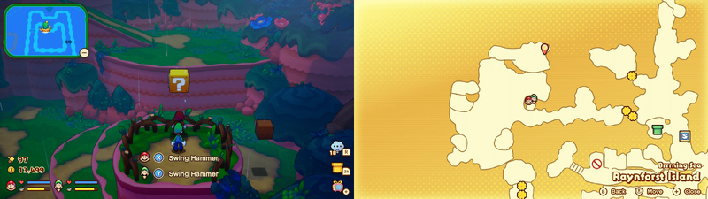 22nd block in Raynforst Island from Mario & Luigi: Brothership