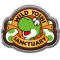 A Wild Yoshi Sanctuary badge from Mario Kart Tour