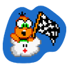 A sticker from Mario Kart World