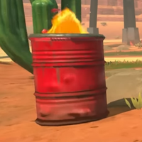 An oil drum seen in Mario Kart World