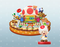 Toad as an amiibo in Mario Party 10