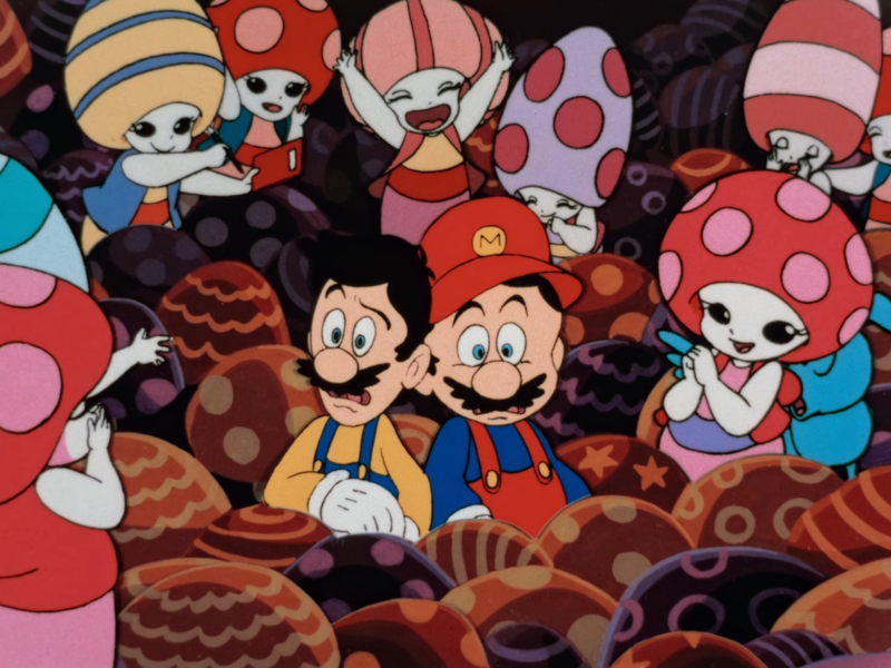 File:Mario and Luigi surrounded by the mushroom people.png