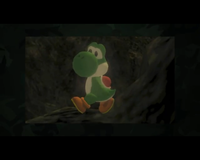 Yoshi's cameo appearance in Metal Gear Solid 3DS: Snake Eater.