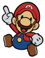 Mario performing an Excellent! jump attack