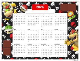 Bowser and Bowser Jr. on top of black Bowser pattern background