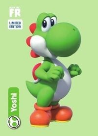 Limited edition Yoshi card from the Super Mario Trading Card Collection